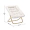 Flash Furniture Archer 28-in Oversized Portable Faux Shearling Folding Saucer Chair, Ivory Faux Shearling/Gold Frme FV-FSC-027-IV-SGD-GG - alternate 10